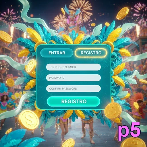 Tela de login seguro no p5 com proteção da conta